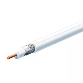   Home RG 6U-500/WH koax kábel, 75 Ohm, PVC és PE szigetelés, réz bevonatú acél ér, 48 szál rézharisnya, alumínium + PET fólia, 50