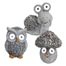   Home MX 639 napelemes kerti lámpa, gomba / bagoly / csiga,  fehér LED, automatikus, akkumulátoros