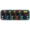SAL FMBT 18RGB autós kihangosító és töltő, 5 in 1, FM modulátor, dupla USB gyorstöltő, feszültségmérő, basszus-kiemelés gomb