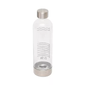   Home HGSZG1000P vizes palack, HGSZG1000 szódagéphez, BPA mentes, PET műanyag, rozsdamentes acél fedő és talp, 1 L, 850 ml szénsavasítható