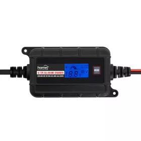   SAL SMC20 SMART akkumulátortöltő, 6-12V/2A, LCD kijelző, teljesen automatikus, minden elterjedt akkutípushoz, digitális kijelző, karbantartó töltés, kétféle csatlakozókábel