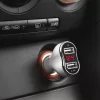 MNC autós szivargyújtó adapter 2 x USB, feszültségmérővel és árammérővel, fehér