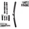 Carguard ablaktörlő 14"/35 cm, 10 db adapterrel