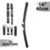Carguard ablaktörlő 16"/40 cm, 10 db adapterrel