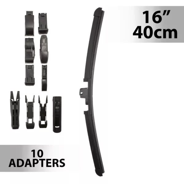 Carguard ablaktörlő 16"/40 cm, 10 db adapterrel