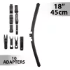 Carguard ablaktörlő 18"/45 cm, 10 db adapterrel