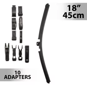 Carguard ablaktörlő 18"/45 cm, 10 db adapterrel