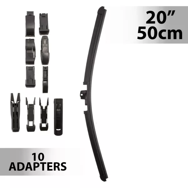 Carguard ablaktörlő 20"/50 cm, 10 db adapterrel