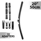 Carguard ablaktörlő 20"/50 cm, 10 db adapterrel