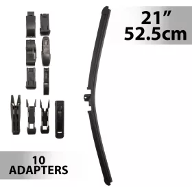 Carguard ablaktörlő 21"/52,5 cm, 10 db adapterrel
