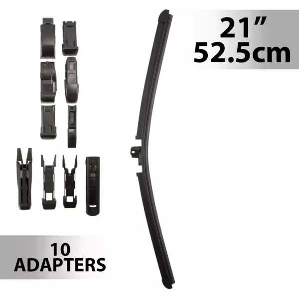 Carguard ablaktörlő 21"/52,5 cm, 10 db adapterrel