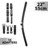 Carguard ablaktörlő 22"/55 cm, 10 db adapterrel