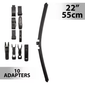 Carguard ablaktörlő 22"/55 cm, 10 db adapterrel