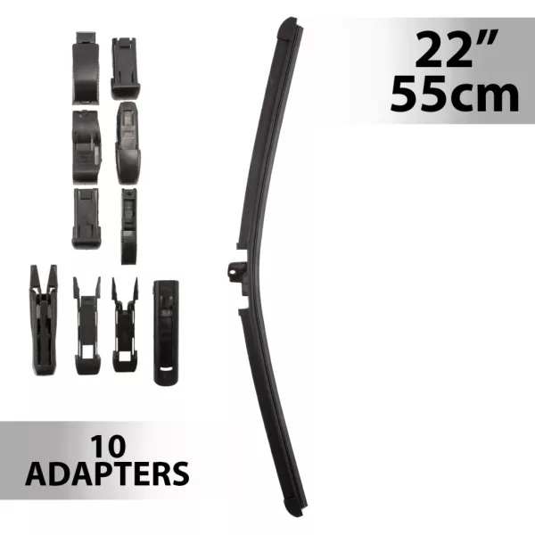 Carguard ablaktörlő 22"/55 cm, 10 db adapterrel