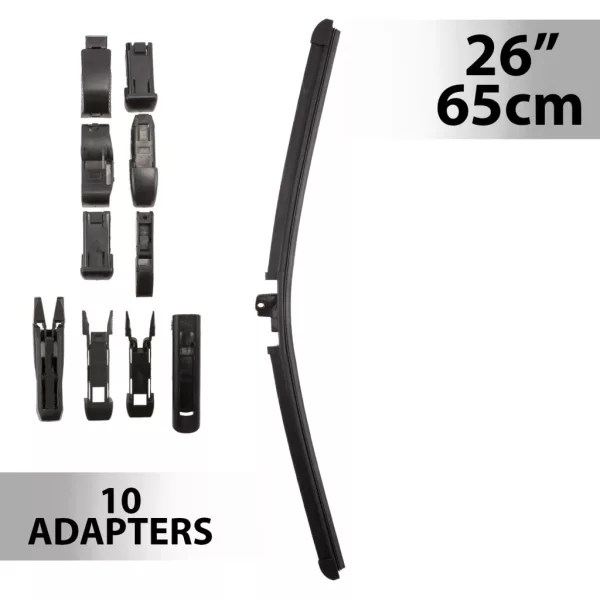 Carguard ablaktörlő 26"/65 cm, 10 db adapterrel