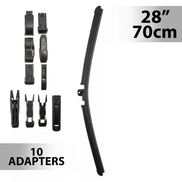 Carguard ablaktörlő 28"/70 cm, 10 db adapterrel