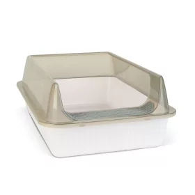 Macskaalom doboz 51 x 35 x 10 cm, fehér-szürke