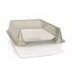 Macskaalom doboz 51 x 35 x 10 cm, fehér-szürke