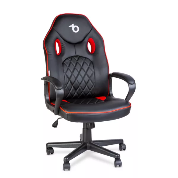 BeMaDa gamer forgószék karfával, fekete/piros, 71 x 53 cm, 53 x 47 cm