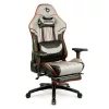 BeMaDa gamer szék párnával, szürke/fekete/piros, 84 x 52 / 48 x 50 cm