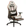 BeMaDa gamer szék párnával, szürke/fekete/piros, 84 x 52 / 48 x 50 cm