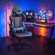 BeMaDa TitanForce gamer szék párnával, fekete/kék, 122 x 65 x 53 cm