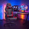 BeMaDa TitanForce gamer szék párnával, fekete/piros, 122 x 65 x 53 cm