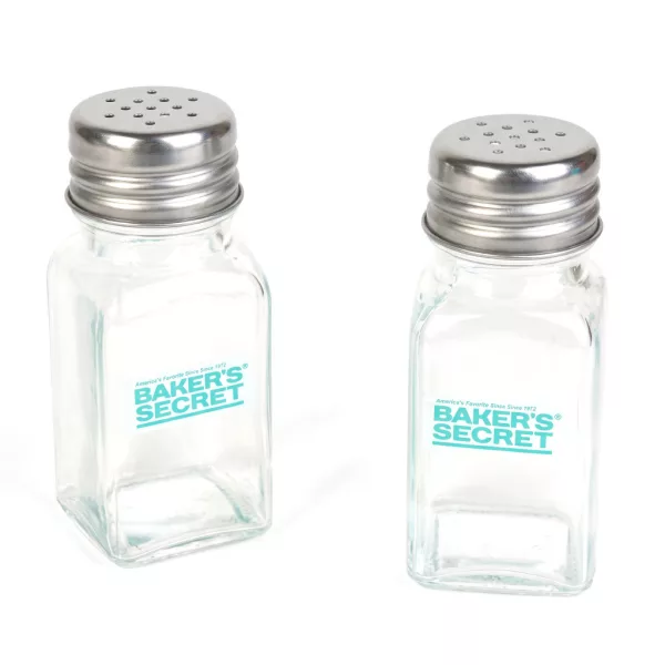 Baker's Secret só- és borsszóró szett, üveg, 10,3 cm, 2 db