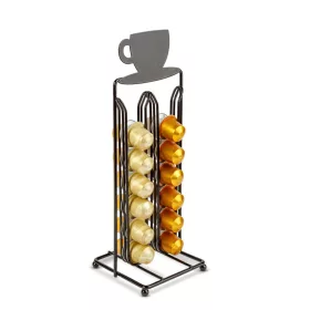   Bewello fém kávékapszula tartó 28 db Nespresso kapszulához, matt fekete