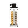 Bewello fém kávékapszula tartó 28 db Nespresso kapszulához, matt fekete