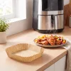 Bewello air fryer sütőpapír olaj nélküli sütőhöz, négyzet, 23 cm, 50 db/csomag