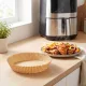 Bewello air fryer sütőpapír olaj nélküli sütőhöz, kör, 20 cm, 50 db/csomag