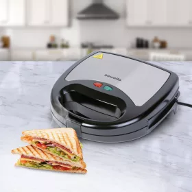   Bewello 3 az 1-ben szendvicssütő 220-240V 800W ezüst/fekete
