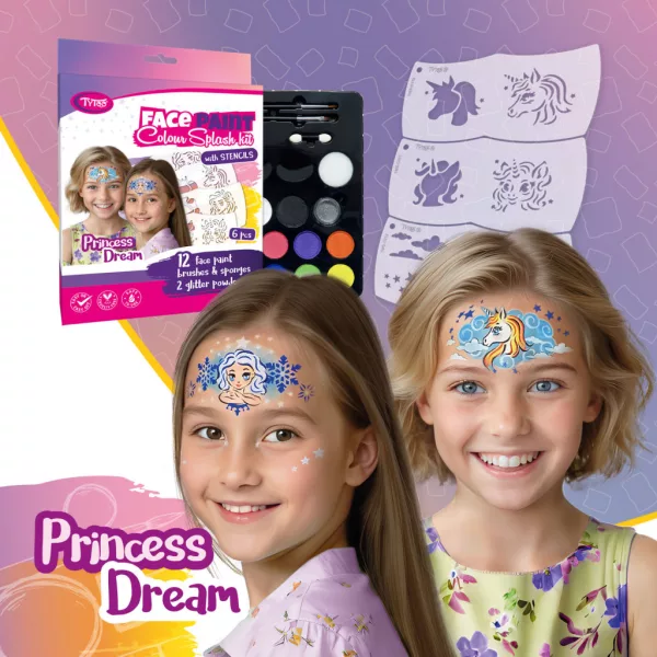Tytoo Princess Dream arcfesték szett 6 db sablonnal