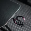 BeMaDa gamer asztal RGB LED-del, USB-vel, pohártartóval, fejhallgató tartóval, 120 x 60 x 75 cm fekete