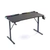 BeMaDa gamer asztal RGB LED-del, USB-vel, pohártartóval, fejhallgató tartóval, 120 x 60 x 75 cm, fekete
