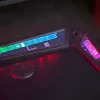 BeMaDa gamer asztal RGB LED-del, USB-vel, pohártartóval, fejhallgató tartóval, 120 x 60 x 75 cm, fekete