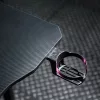 BeMaDa gamer asztal RGB LED-del, USB-vel, pohártartóval, fejhallgató tartóval, 120 x 60 x 75 cm, fekete