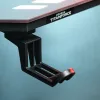BeMaDa gamer asztal RGB LED-del, USB-vel, pohártartóval, fejhallgató-tartóval, fekete