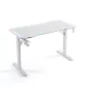BeMaDa gamer asztal RGB LED-del, USB-vel, pohár- és fejhallgató-tartóval, 120 x 60 x 75 cm, fehér