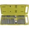BIT klt. 40 db HEX-TORX-XZN, 10mm, adapter 3/8' és 1/2', CrV, műanyag dobozban