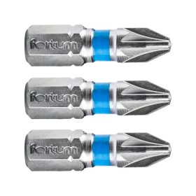   FORTUM behajtóhegy PZ, 3 db, S2 acél; PZ 1×25mm, bliszteren