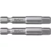 FORTUM adapter klt. 2 db, dugókulcsok gépi befogásához; S2 acél, 1/4, 50 mm, bliszteren