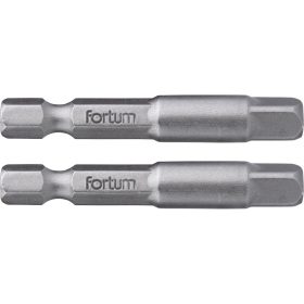  FORTUM adapter klt. 2 db, dugókulcsok gépi befogásához; S2 acél, 1/4, 50 mm, bliszteren