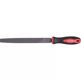   EXTOL PREMIUM fémreszelő 200mm lapos, T12 acél, vágat 2, finom, TPR gumis műanyag nyél