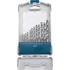   EXTOL INDUSTRIAL fémcsigafúró klt., 13db, HSS-G 9341/M2, 2-8 mm, acélra, normál befogás, polírozott, műanyag tartóban