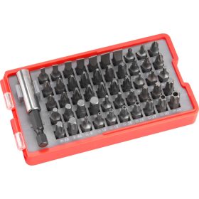   EXTOL PREMIUM behajtó klt. 51 db Cr.V., lapos:3-7mm, PH0-3, PZ0-3, HEX 1,5-6mm, T és TTa 8-40, övre akasztható műanyag tartóban