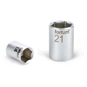   FORTUM dugófej, 1/2', 11mm, 61CrV5, mattkróm, 38mm hosszú FORTUM