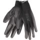 EXTOL PREMIUM Kötött kesztyű fekete poliészter, méret: 8' poliuretánba mártott teny. és ujjhegy., gumírozott mandzsetta