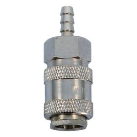   EXTOL PREMIUM gyorscsatlakozó-hüvely, tömlővéggel, 1/4', 6mm, nikkelezett réz, bliszteren